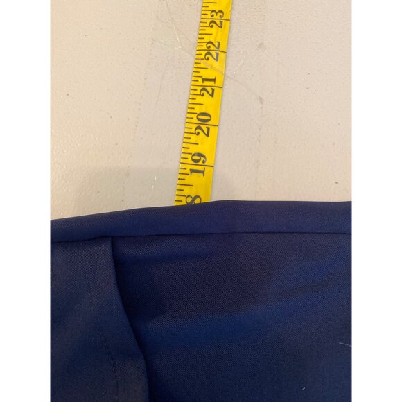 Signature Sabrina Dress Sleeveless Embellished Neckline Layered Skirt Navy White - Picture 9 of 10